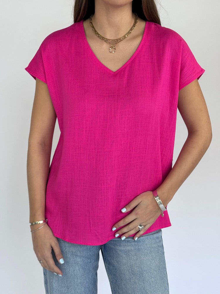 
                  
                    Blusa de Lino con botones atrás A469
                  
                