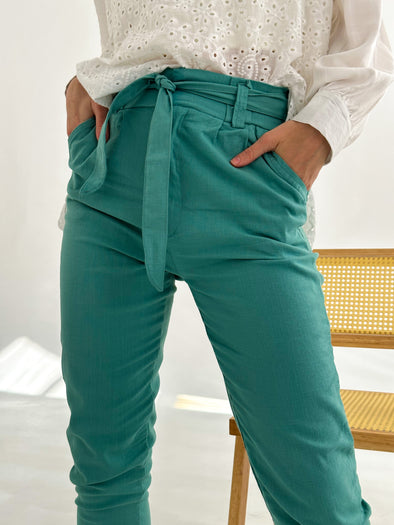 Pantalon de Lino con lazo Ale230