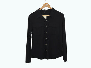 
                  
                    0003. 4 s604 Camisa de algodon con dos bolsillos. SOLO NEGRO DISPONIBLE.
                  
                